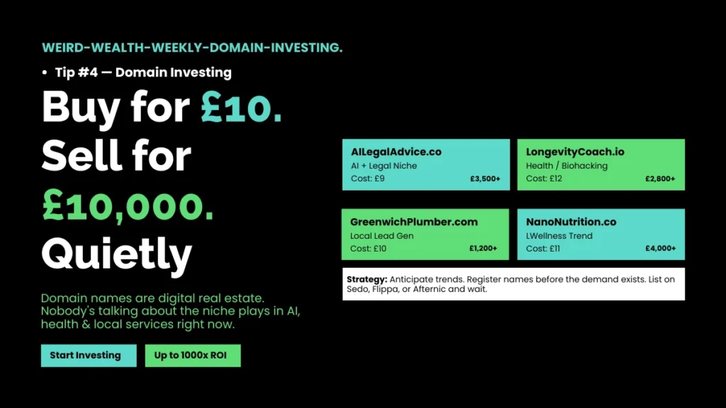 weirdwealth.io | Weird Wealth Weekly: This Week's Weird & Profitable Money Tips