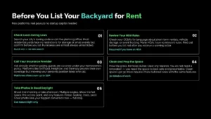 Before You List Your Backyard for Rent