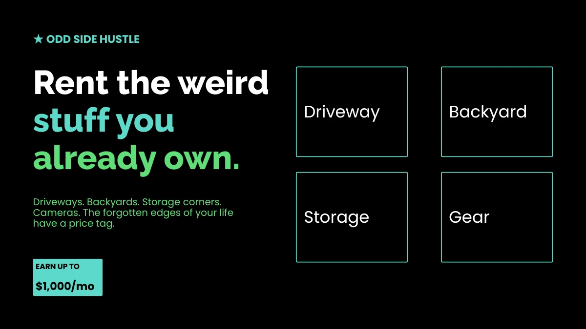 weirdwealth.io | WeirdWealth.io Your Home for Weird & Profitable Income Ideas Rent the weird stuff you already own