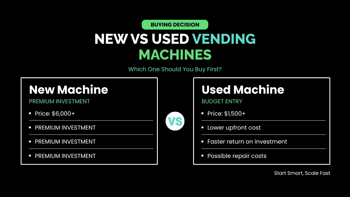 weirdwealth.io | Vending Machine Passive Income: Full Investment Guide & ROI (2026) NEW VS USED VENDING MACHINES
