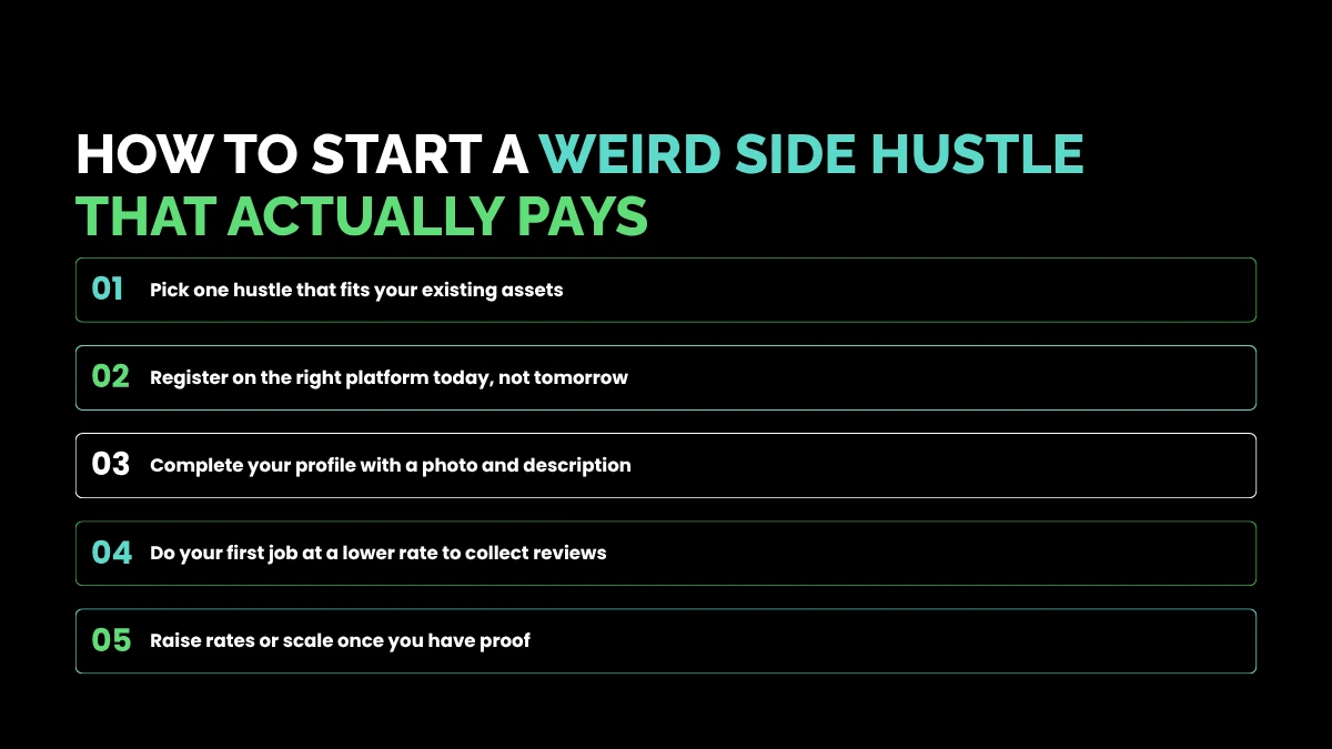 weirdwealth.io | 15 Weird Side Hustles That Actually Pay $1,000+ a Month HOW TO START A WEIRD SIDE HUSTLE