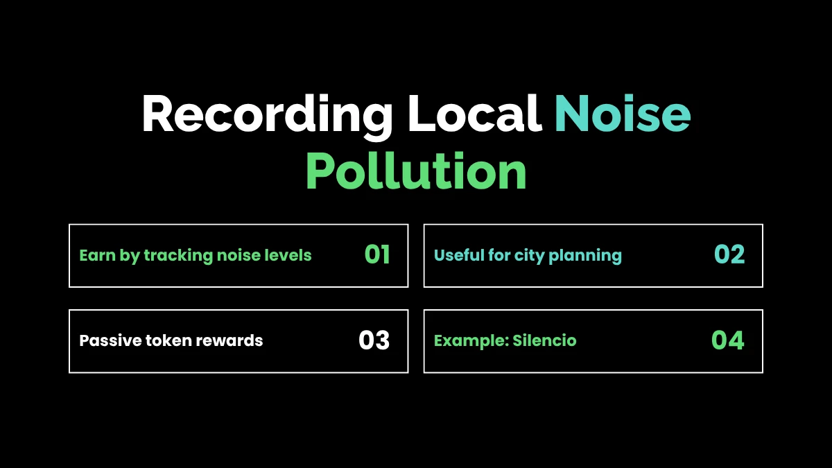 weirdwealth.io | 10 Weird Crypto Side Hustles That Still Work in 2026 1. Recording Local Noise Pollution