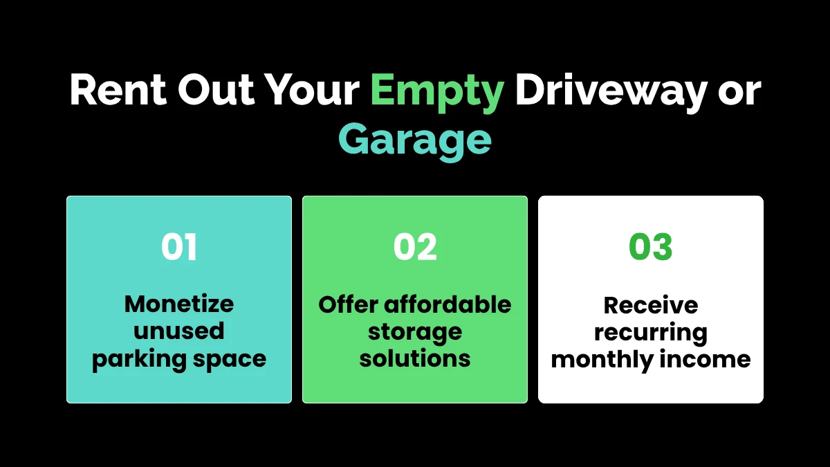 2. Rent Out Your Empty Driveway or Garage