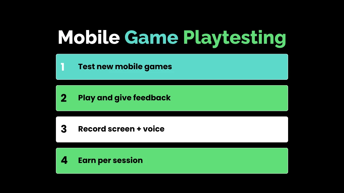 weirdwealth.io | 10 Weird Ways to Make $100 a Day Online 8. Mobile Game Playtesting