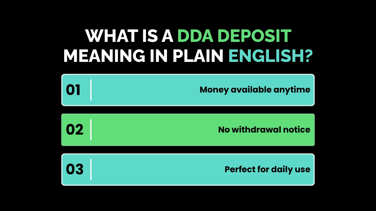weirdwealth.io | What Is a DDA Deposit? (Bank Account Explained) What Is a DDA Deposit Meaning in Plain English?