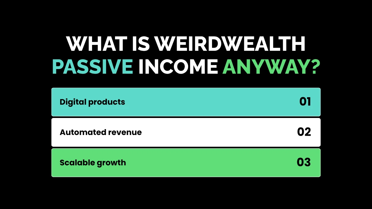 weirdwealth.io | WeirdWealth Passive Income Guide: Build Multiple Income Streams With Digital Assets What is WeirdWealth Passive Income Anyway?