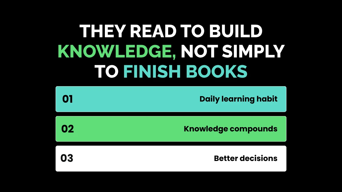 1. They Read to Build Knowledge, Not Simply to Finish Books