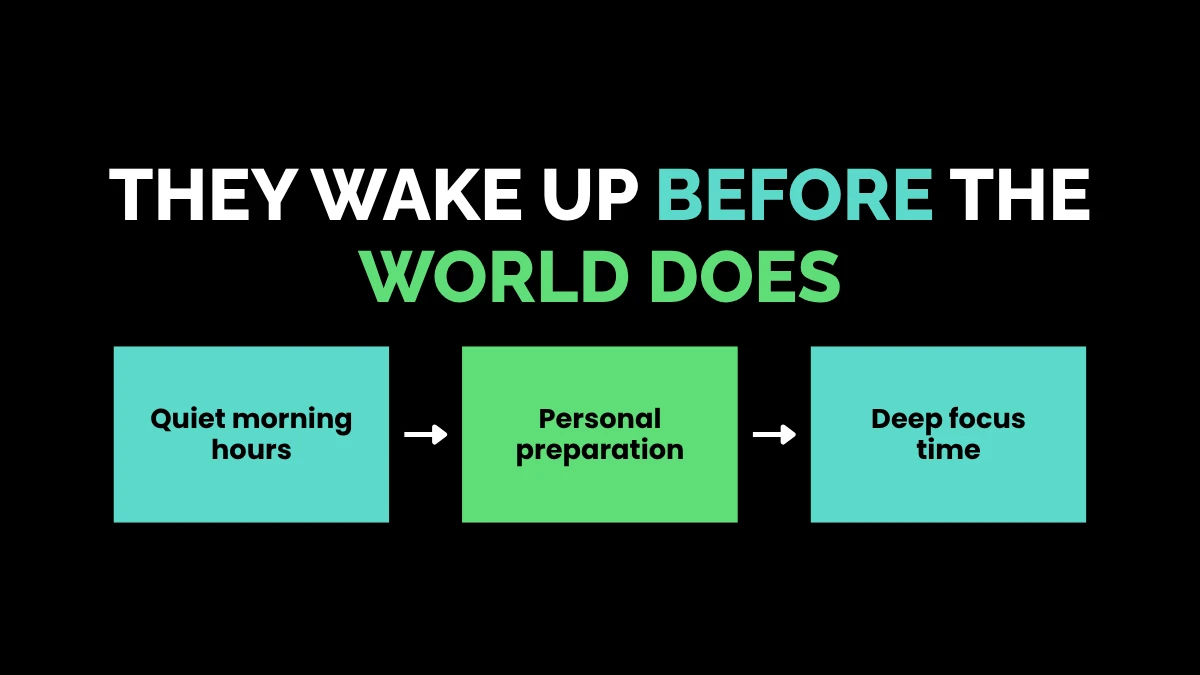 4. They Wake Up Before the World Does