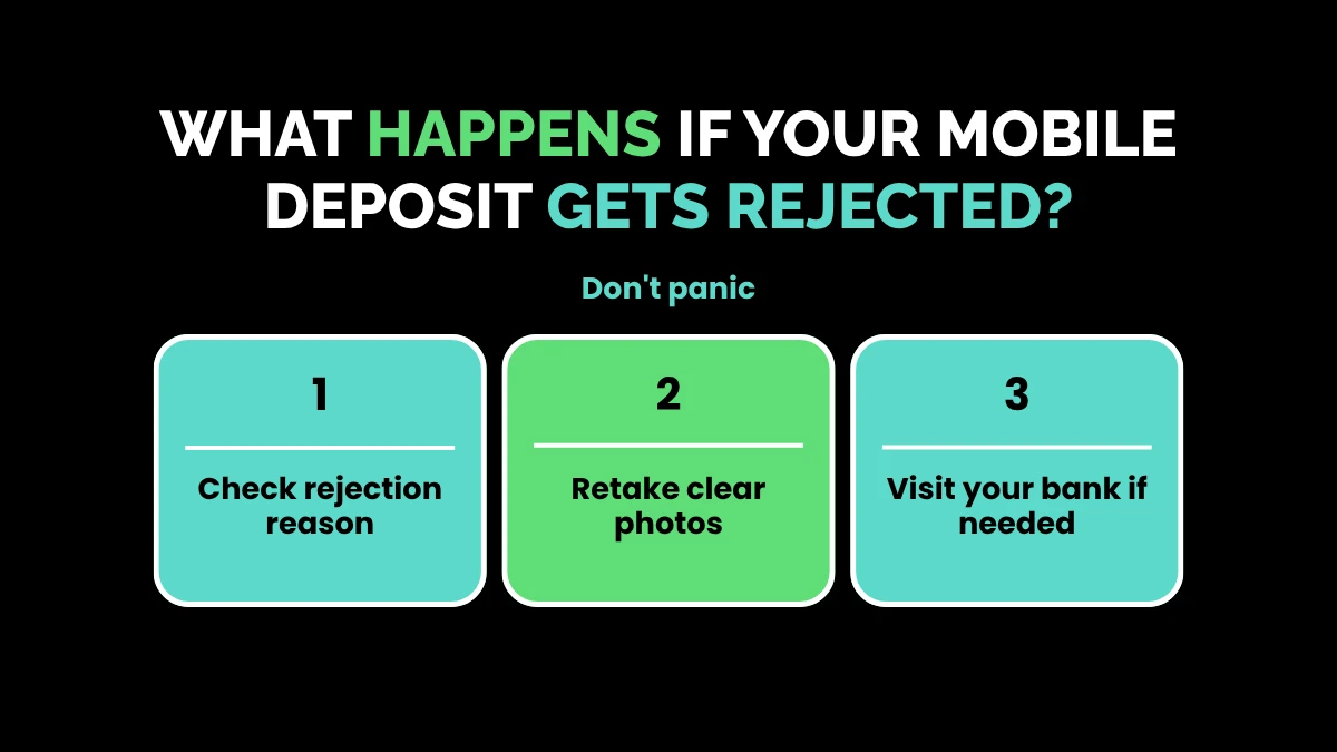 weirdwealth.io | How to Endorse a Check for Mobile Deposit What Happens If Your Mobile Deposit Gets Rejected?