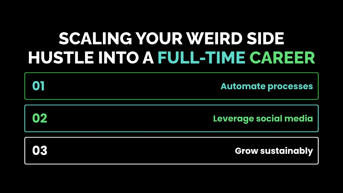 weirdwealth.io | WeirdWealth Success Stories: Real People Building Wealth Through Unconventional Income Streams Scaling Your Weird Side Hustle Into a Full-Time Career