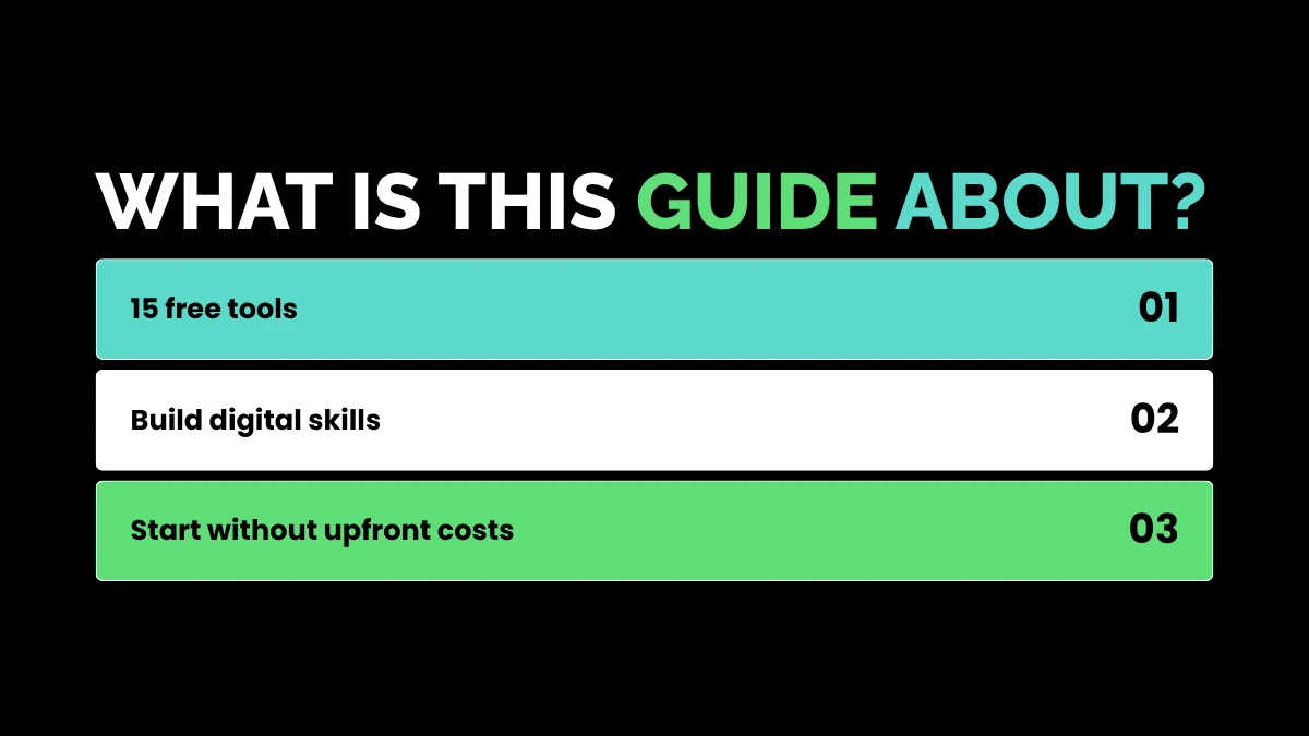weirdwealth.io | 15 Free Tools Every Online Income Beginner Needs What Is This Guide About?
