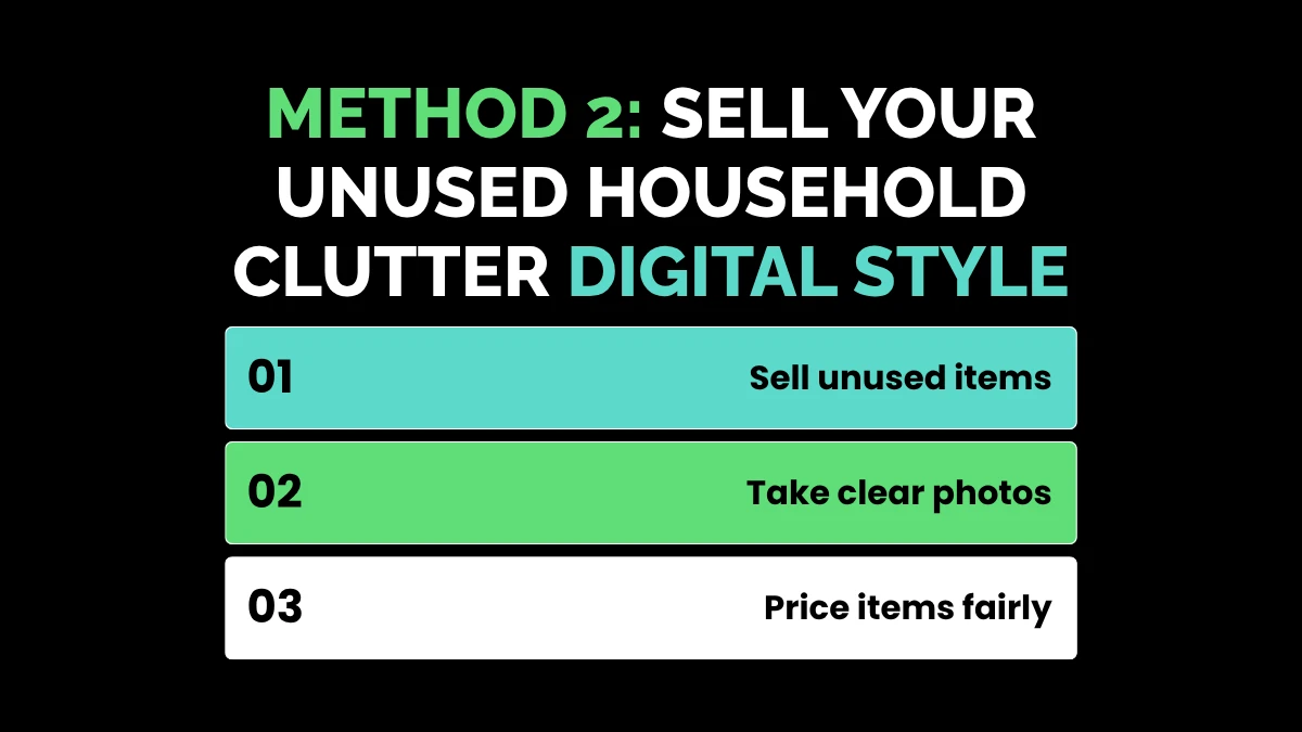 weirdwealth.io | 10 Stupid Simple Ways Earn First 100 Online Method 2: Sell Your Unused Household Clutter Digital Style
