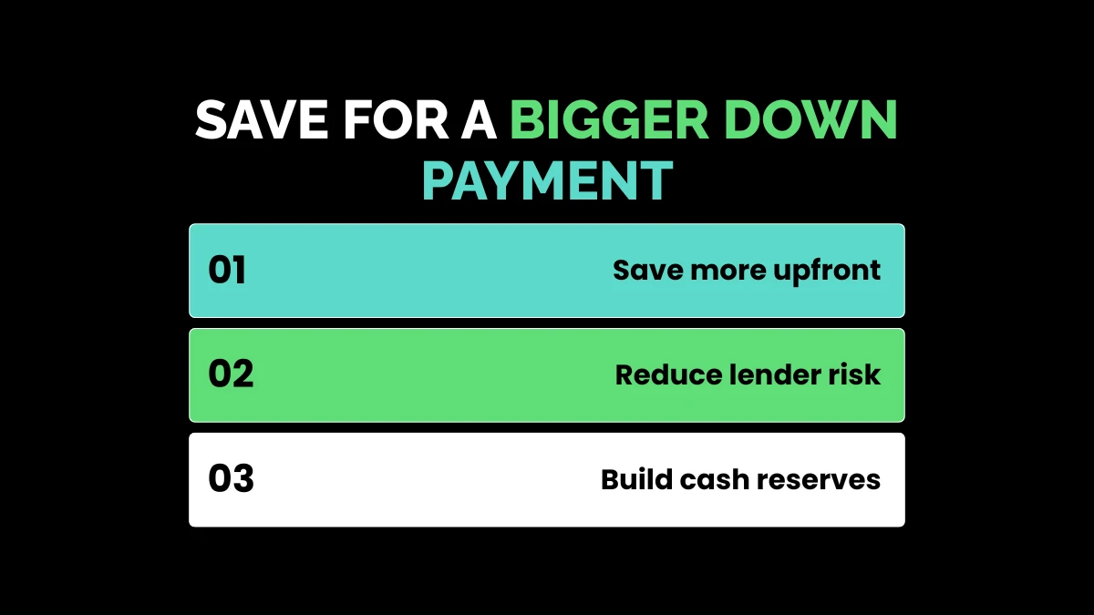 weirdwealth.io | 15 Home Loan Tips to Get Approved Faster 3. Save for a Bigger Down Payment