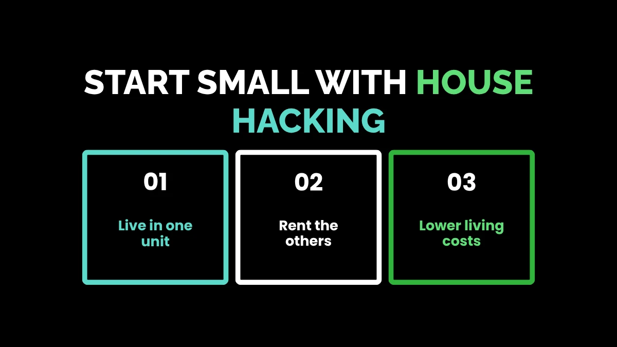 weirdwealth.io | 15 Real Estate Investing Tips for Beginners 3. Start Small with House Hacking