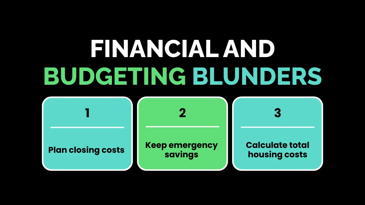 weirdwealth.io | 20 Common Mortgage Mistakes to Avoid When Buying Your Dream Home 2. Financial and Budgeting Blunders