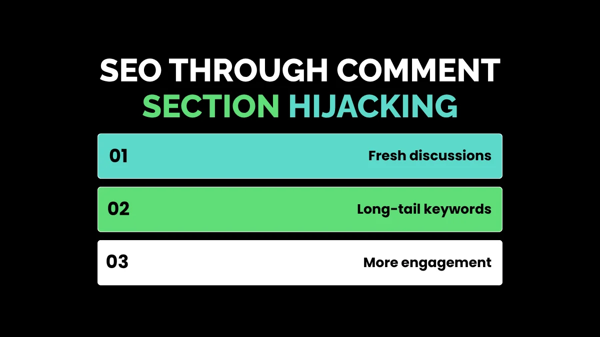 weirdwealth.io | 10 Weird SEO Tactics That Rank in 2025 3. SEO Through Comment Section Hijacking