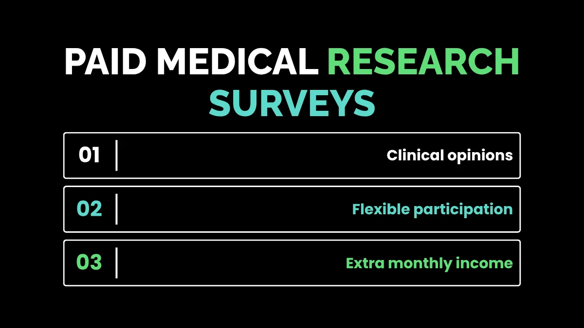 weirdwealth.io | 10 Nurses and Healthcare Workers With Profitable Side Hustles 8. Paid Medical Research Surveys