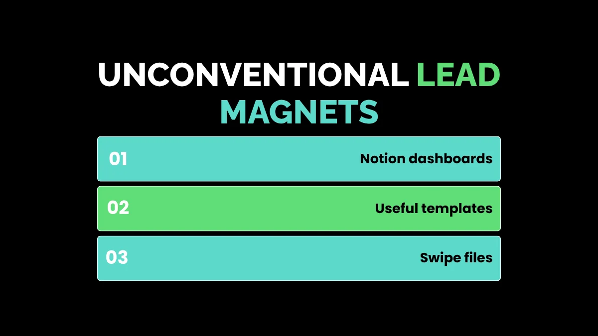 weirdwealth.io | 12 Unconventional Ways First 1000 Email Subscribers Are Built 8. Unconventional Lead Magnets