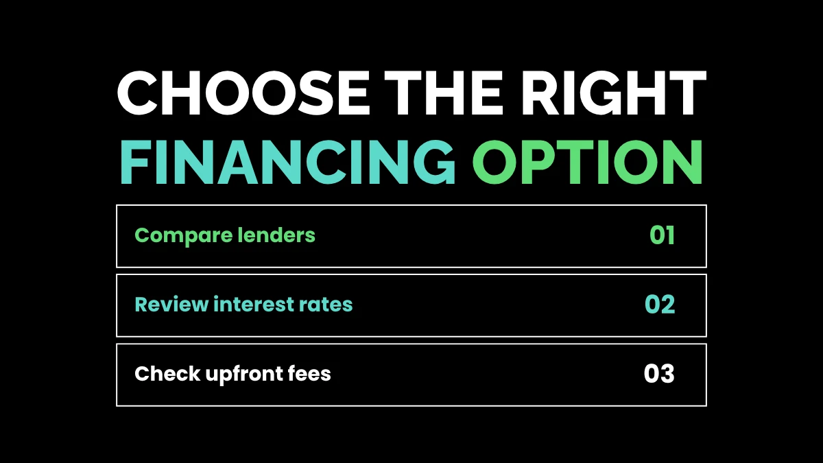 weirdwealth.io | 15 Real Estate Investing Tips for Beginners 9. Choose the Right Financing Option