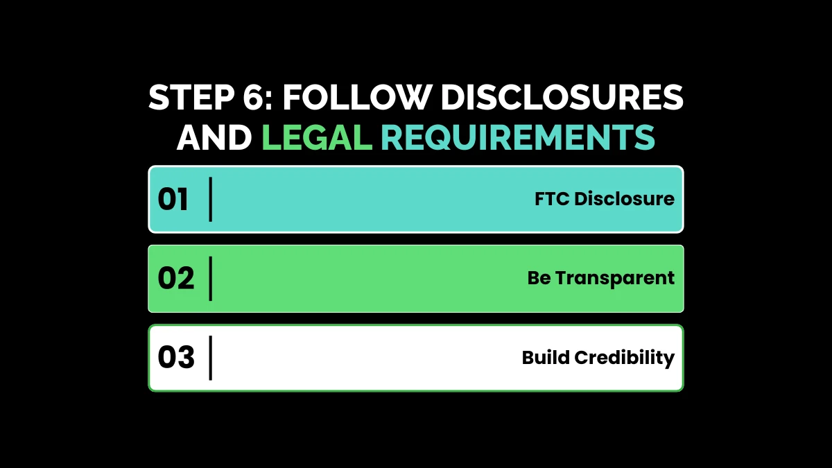 weirdwealth.io | Affiliate Marketing for Beginners: A Step-by-Step Guide to Earning Your First Commission in 2026 Step 6: Follow Disclosures and Legal Requirements