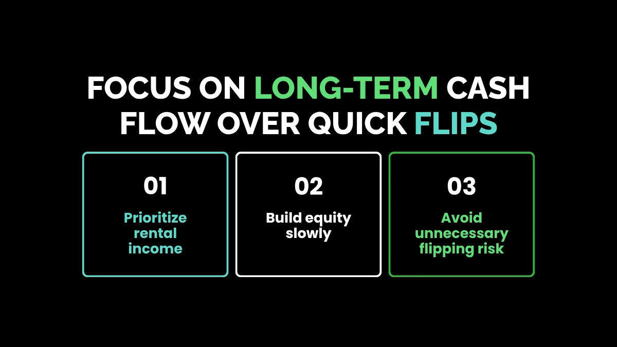 weirdwealth.io | 15 Real Estate Investing Tips for Beginners 11. Focus on Long-Term Cash Flow Over Quick Flips
