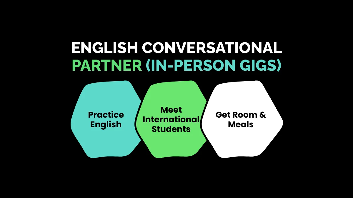 weirdwealth.io | 8 Odd Ways to Get Paid to Travel the World 7. English Conversational Partner (In-Person Gigs)