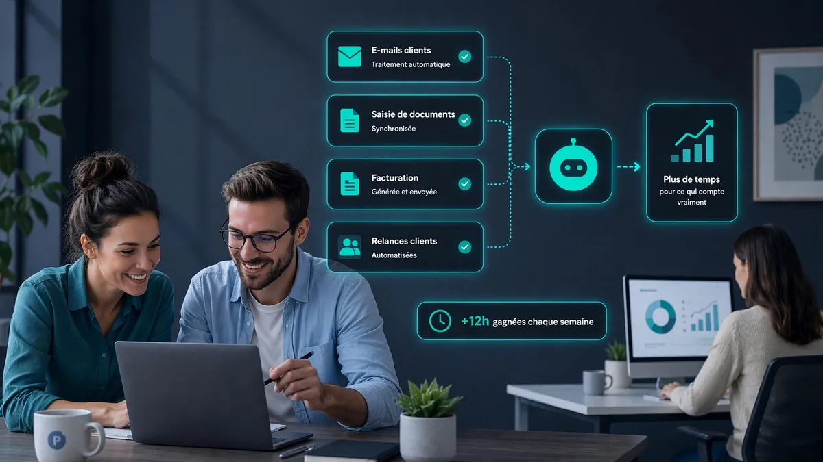 A person building a small business demo on a laptop to test an idea before selling it to customers 