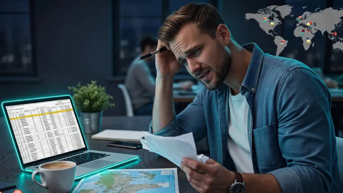 weirdwealth.io | Digital Nomad Taxes That Follow You Abroad Crypto investor reviewing overseas tax obligations and cryptocurrency gains.