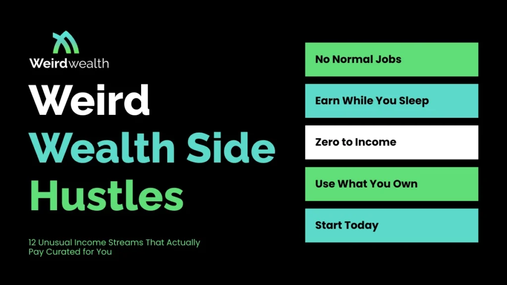 weirdwealth.io | Weird Wealth Side Hustles: Unusual Hustles Curated for You