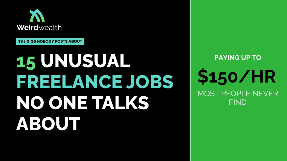 weirdwealth.io | 15 Unusual Freelance Jobs No One Talks About (2026 Guide)