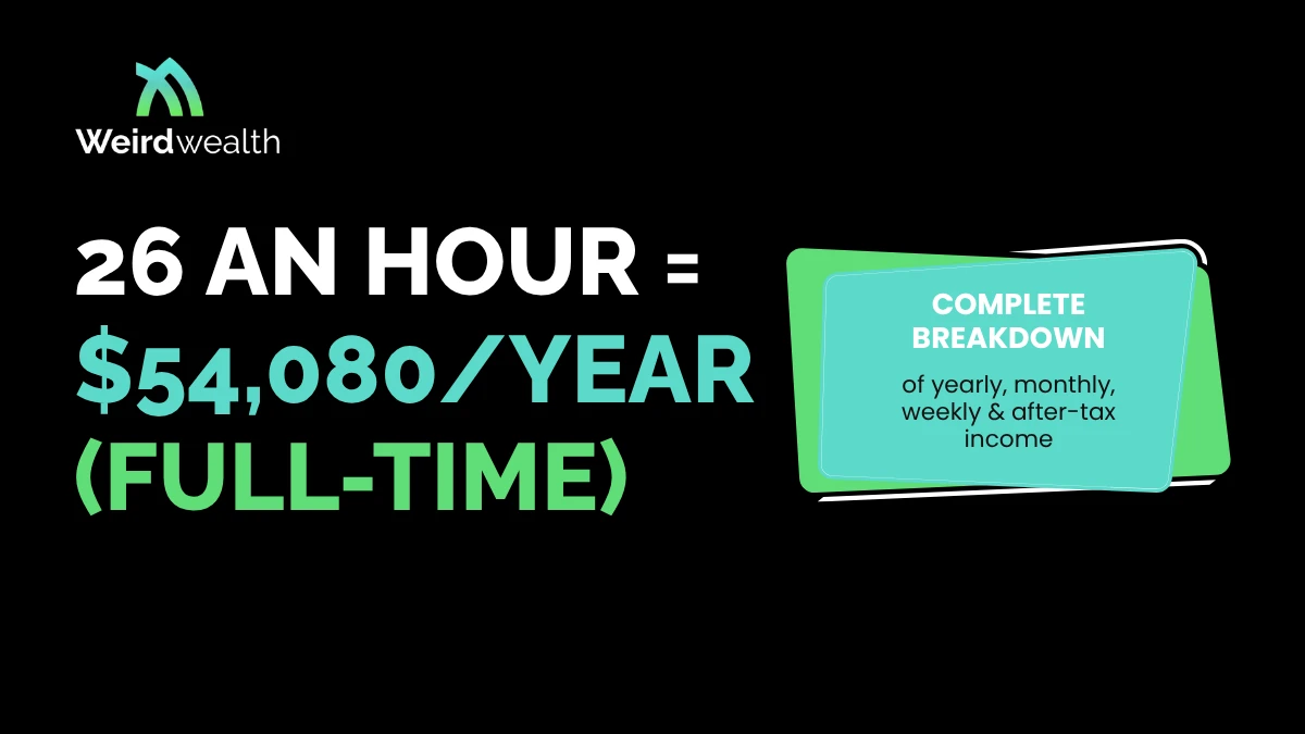26 a year is how much an hour