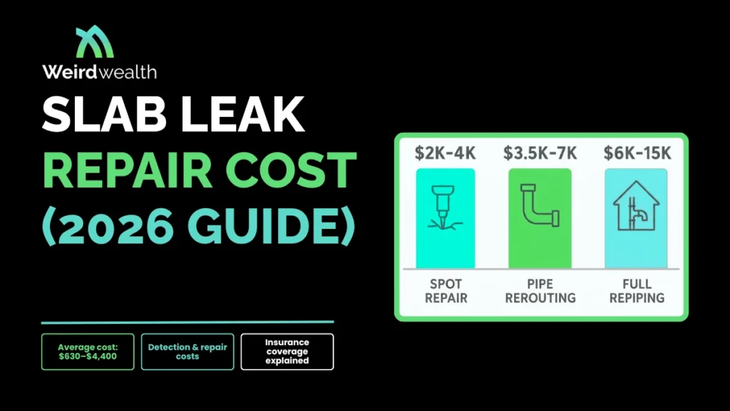 Slab Leak Repair Cost in 2026: Complete Homeowner Guide