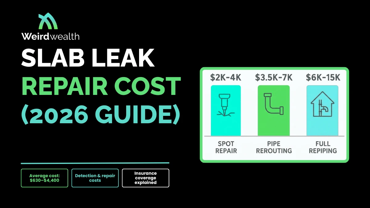 Slab Leak Repair Cost in 2026: Complete Homeowner Guide