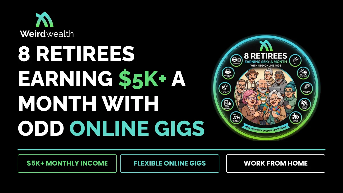 8 retirees earning 5k month online gigs working flexible work from home side hustles with Weird Wealth