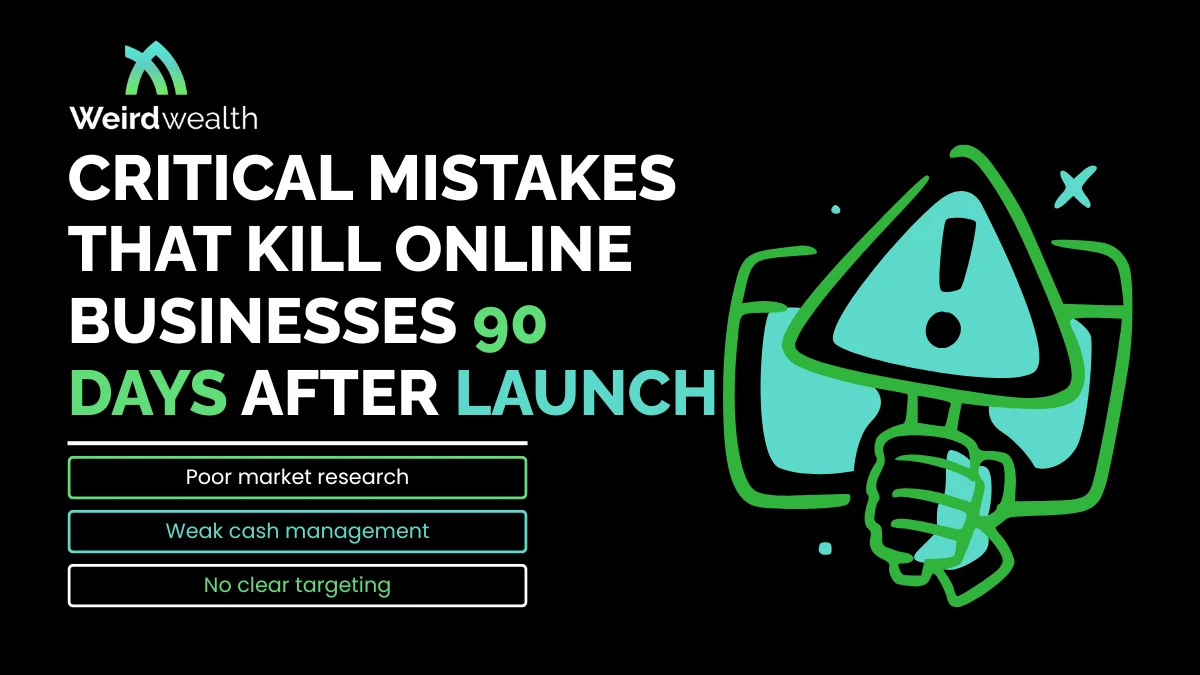 12 Common Mistakes That Kill Online Businesses in the First 90 Days